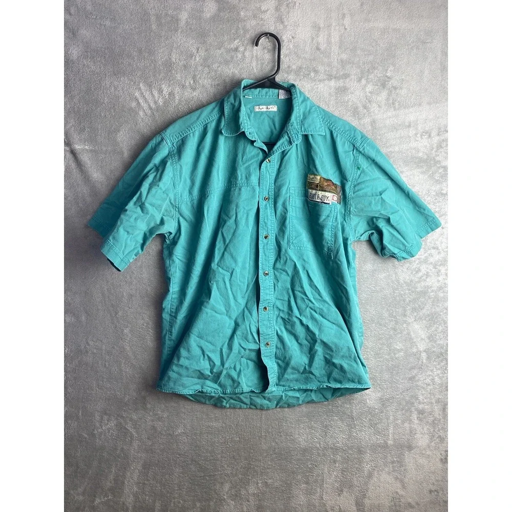 Bugle Boy Co Mens Medium Vintage Short Sleeve Button Front Shirt